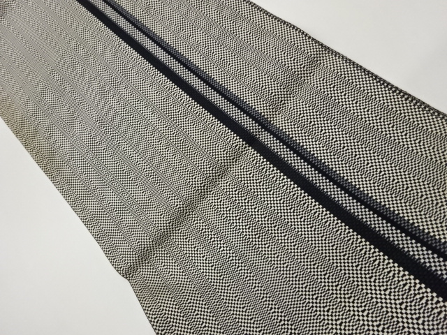 本場筑前博多縞模様織出し名古屋帯